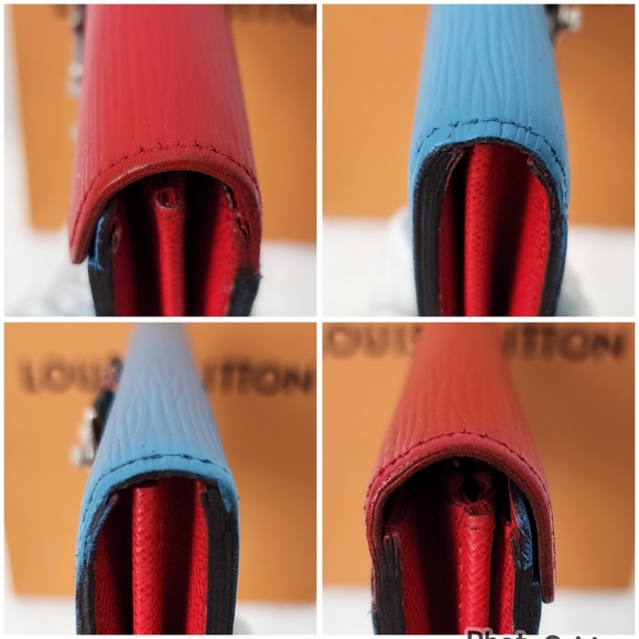 Auth Louis Vuitton Epi Tribal Mask Red/Blue Wallet on Chain - Picture 9 of 9